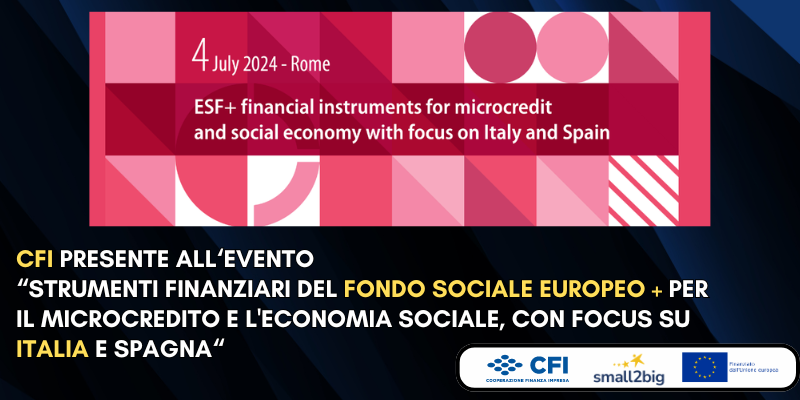 CFI all'evento Europeo sugli strumenti finanziari del FSE+